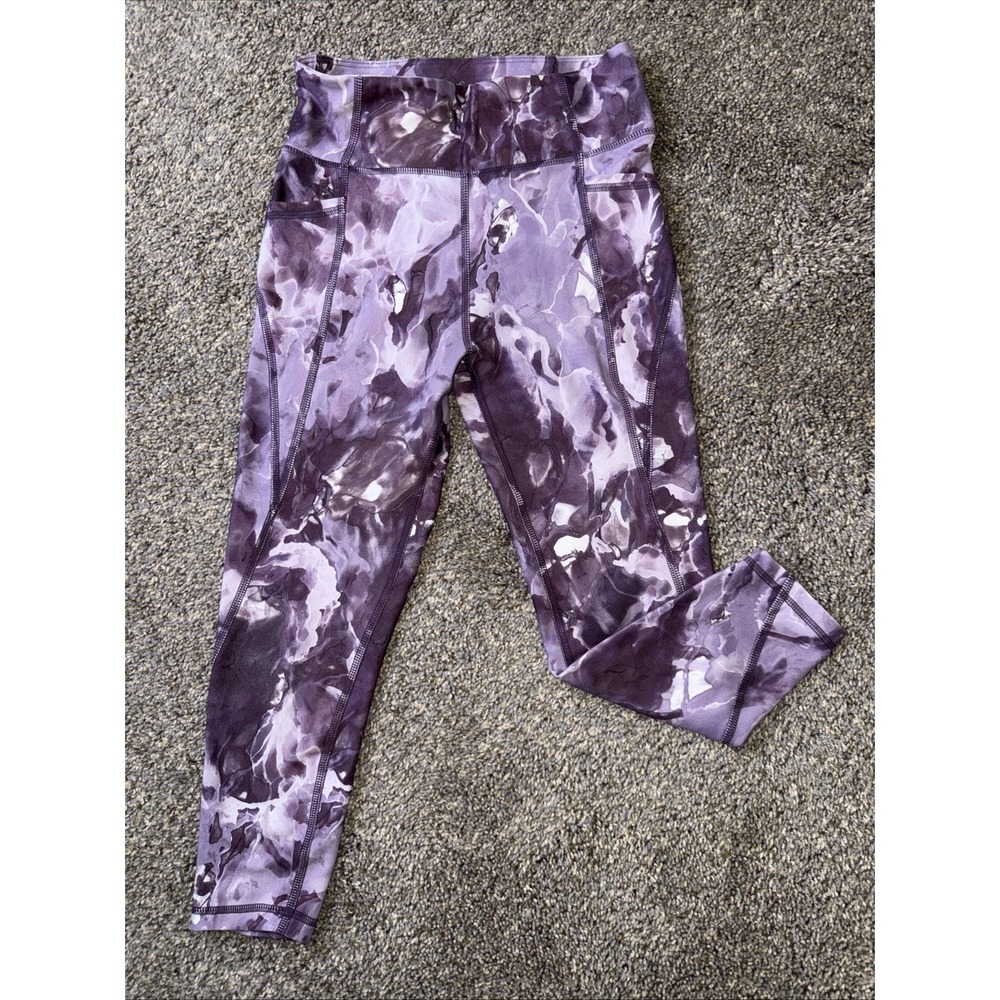 Freely Girl's‎ Size XL Purple Tie Dyed Leggings With Pockets